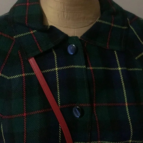 Vintage Plaid Poncho - Picture 3 of 5